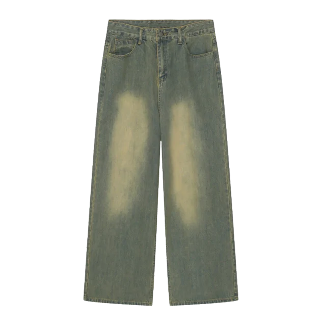 BAGGY GREEN WASHED DENIM